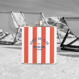 Petaca Ubicación del Personalizado Retro Red Stripe de Ap