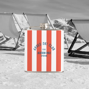 Petaca Ubicación del Personalizado Retro Red Stripe de Ap