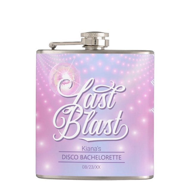 Petaca Última bola disco Bachelorette ID928 Flask (Anverso)