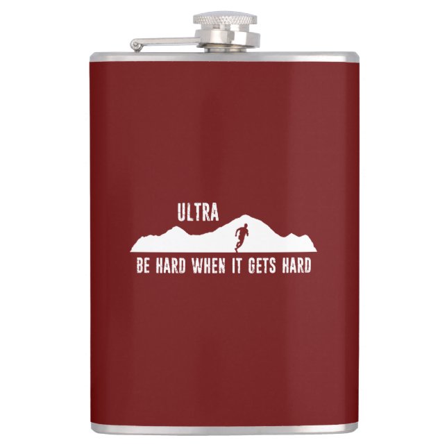 Petaca Ultra Correr, Sé Difícil Cuando Se Ponga Duro (Anverso)