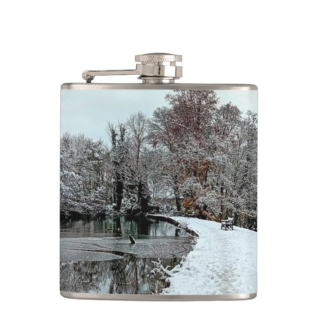 Petaca Un asiento junto al agua (Anverso)