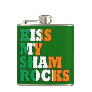 Petaca Un beso gracioso a mis shamrock