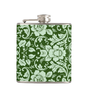 Petaca Un damasco floral antiguo