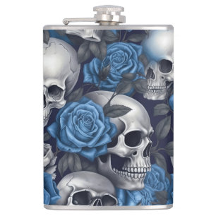 Petaca Un diseño de la serie A Skull and Roses 12