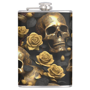 Petaca Un diseño de la serie A Skull and Roses 8