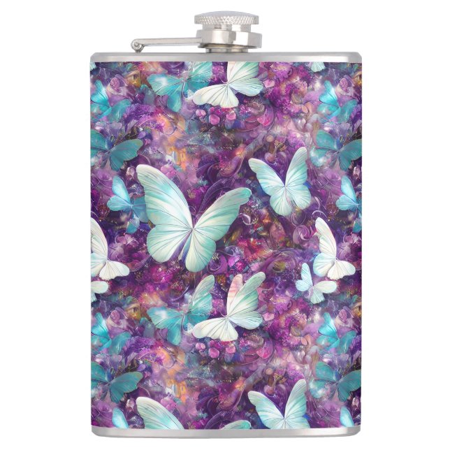 Petaca Un diseño de la serie de mariposas místicas 7 (Anverso)