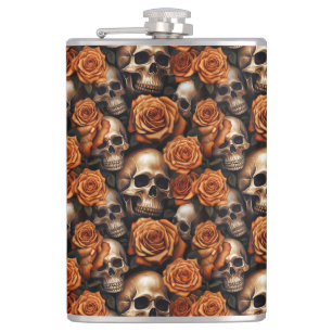 Petaca Un diseño de la serie Una Calavera y Rosas 9