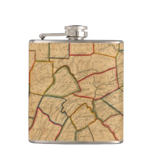 Petaca Un mapa del estado de Pennsylvania