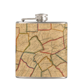 Petaca Un mapa del estado de Pennsylvania
