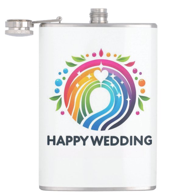 Petaca Un regalo Boda elegante y personalizado (Abierto)