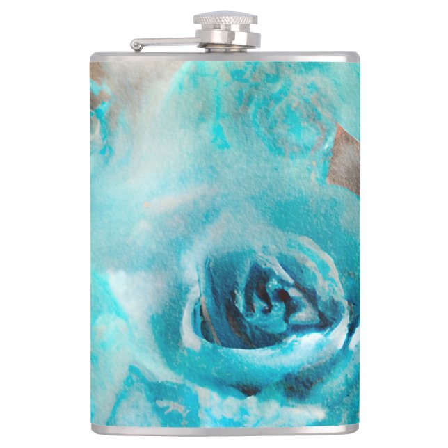Petaca Un Shabby azul Chic Ephemera Design Series 7 (Anverso)