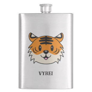 Petaca Un tigre Personalizado sonriente y agudo