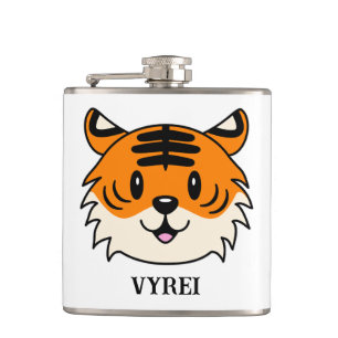 Petaca Un tigre Personalizado sonriente y agudo