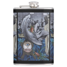 "Una pluma y un frasco envuelto vinilo de la