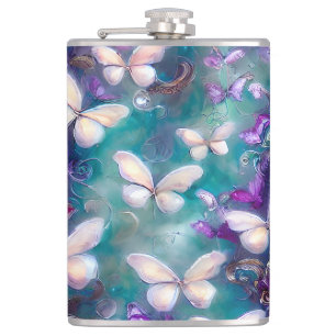 Petaca Una serie de mariposas místicas Diseño 1