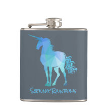 Unicornio azul geométrico