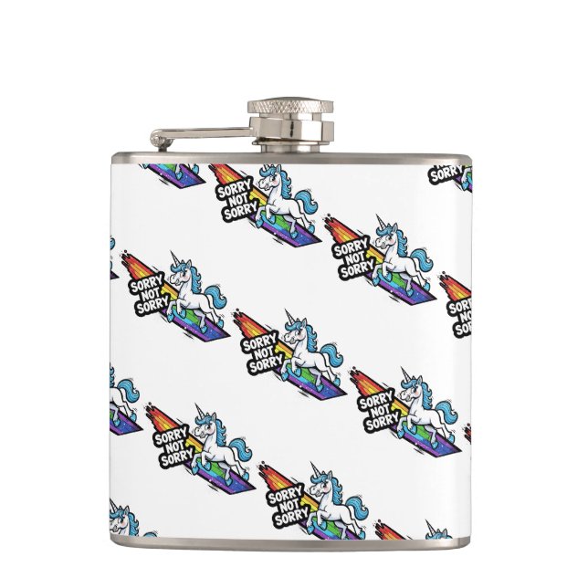 Petaca Unicornio Sorry not Sorry Frasco (Anverso)
