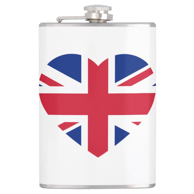 Petaca Union Jack Heartflag (Anverso)
