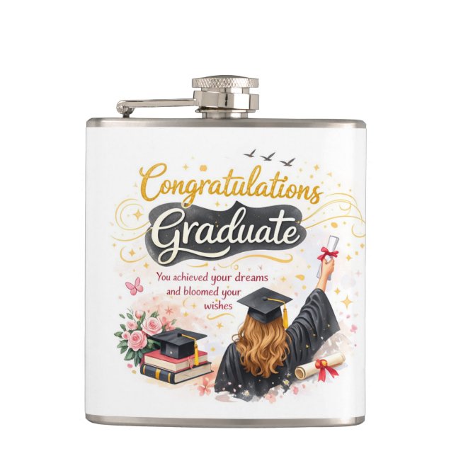 Petaca Unique Class of 2026 Graduation Gift Flask (Anverso)