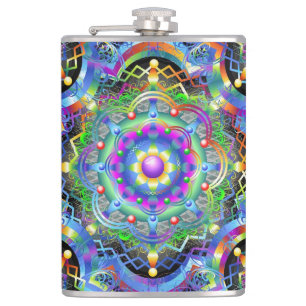 Petaca Universo Mandala Colores Psicodélicos