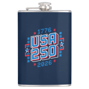 Petaca USA 250 - 1776 a 2026 Pixel Art
