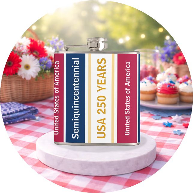 Petaca USA 250 Years Semiquincentennial Patriotic Stripes (Subido por el creador)