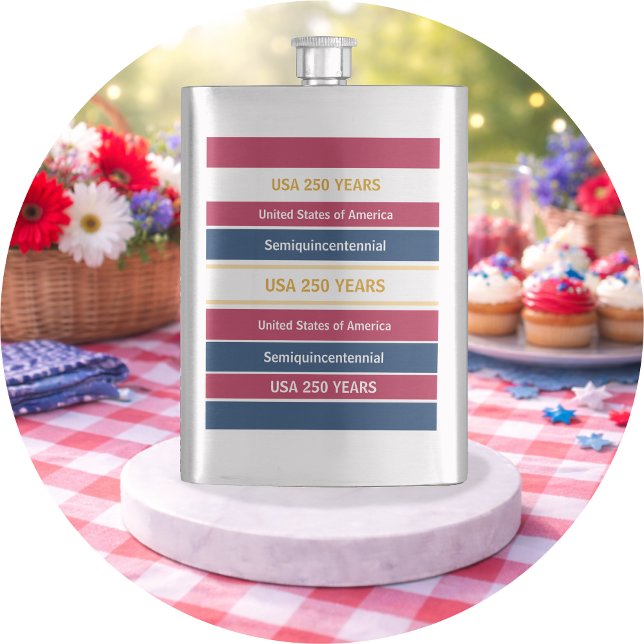 Petaca USA 250 Years Semiquincentennial Patriotic Stripes (Subido por el creador)