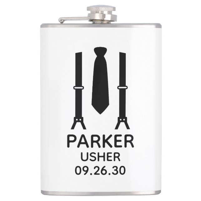 Petaca Usher Black Tie (Anverso)