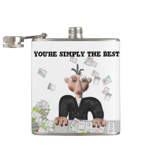 Petaca Usted es simplemente el mejor. Texto personalizado