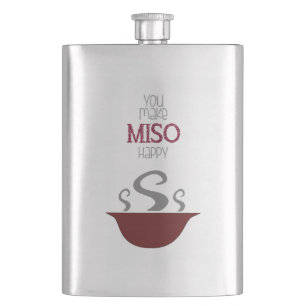 Petaca Usted hace Miso el frasco feliz