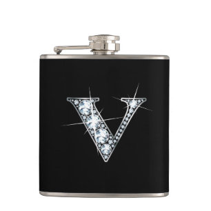 Petaca V "Diamond Bling" Flask