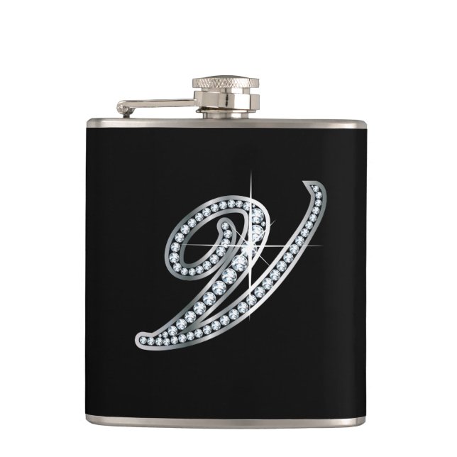 Petaca V Script "Diamond Bling" Flask (Anverso)