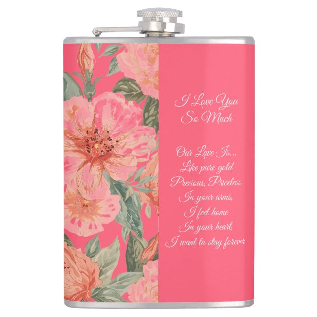 Petaca Valentines Day, I Love You So Much, Love Poem,  (Anverso)