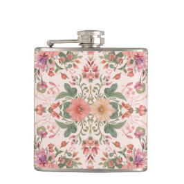 Petaca Valentine's Day, Lovely Pink Flowers Pattern 