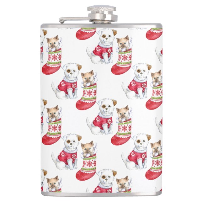 Petaca Valores de perros y gatos de navidades (Anverso)