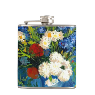 Petaca Van Gogh Vase con Cornflowers y Poppies
