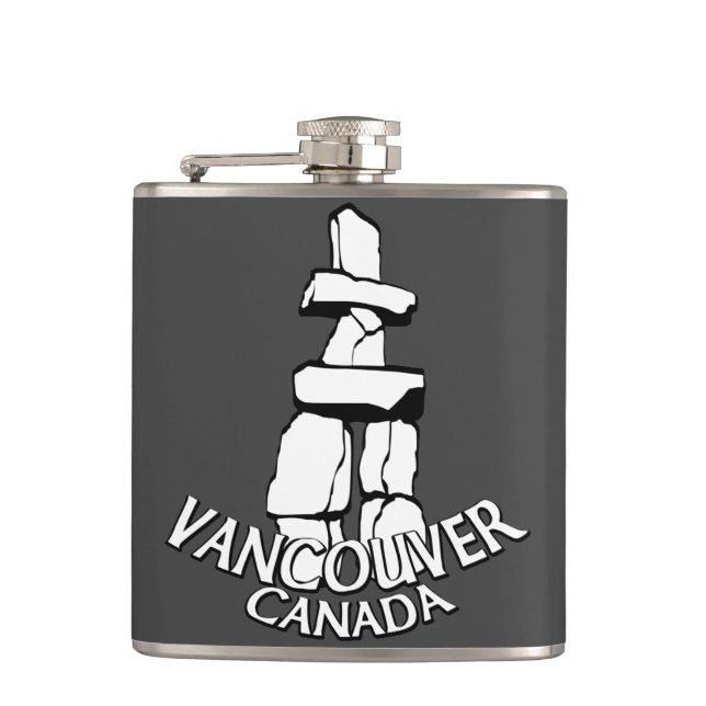 Petaca Vancouver Souvenir Flask Vancouver Landmark Gifts (Anverso)