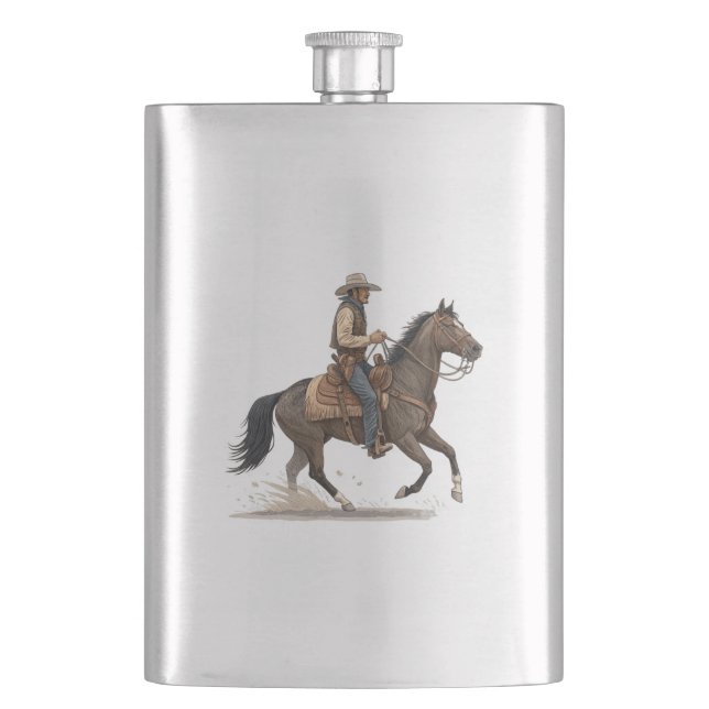Petaca Vaquero a Caballo (Anverso)