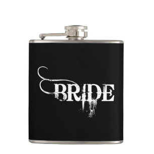 Petaca Vaquero Estampado De Novia Blanco Sobre Negro