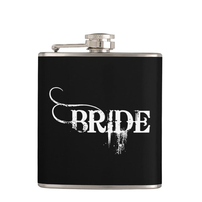 Petaca Vaquero Estampado De Novia Blanco Sobre Negro (Anverso)