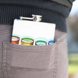 Petaca vasos de chupito de SlipperyJoe's seis tazas dispu
