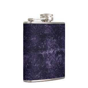 Petaca Velvety Midnight Damask   Grunge índigo morado