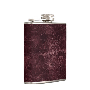 Petaca Velvety Wine Damask   Bordeaux Sangria Grunge Glam