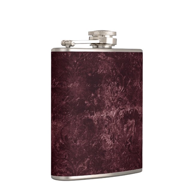 Petaca Velvety Wine Damask | Bordeaux Sangria Grunge Glam (Derecha)