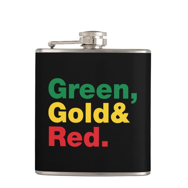 Petaca Verde, Oro y Rojo. (Anverso)