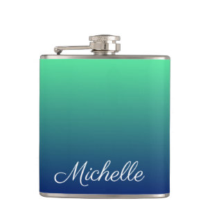 Petaca Verde y azul personalizados sombríos