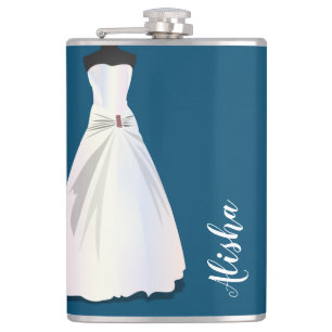 Petaca Vestido de dama de honor con Boda personalizado