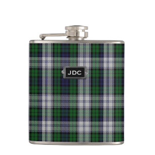 Petaca Vestido monogramado Black Watch Tartan Plaid Flask