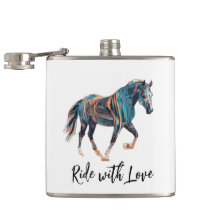 Viajar con amor Vinyl Wrapped Flask