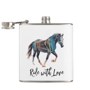 Petaca Viajar con amor Vinyl Wrapped Flask